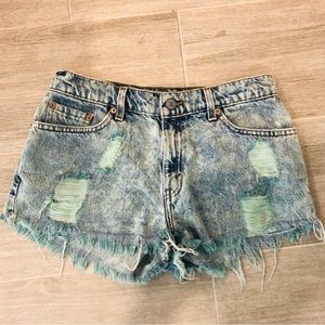 Vintage Levi Strauss Distressed Jean Shorts